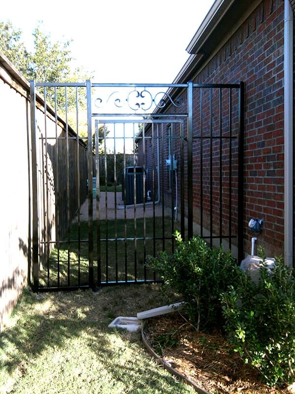 Decorative iron security gate