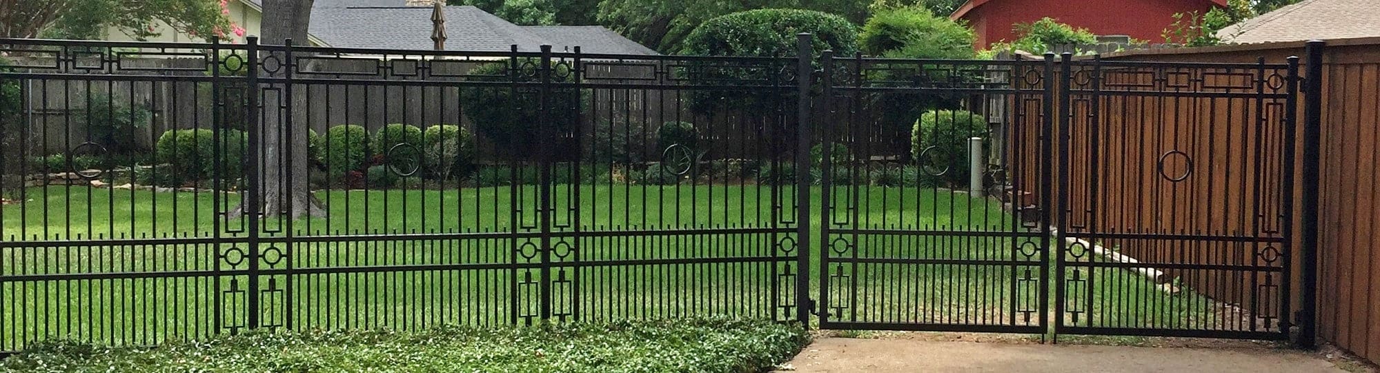 Ornamental Residential Iron Fences with Gate