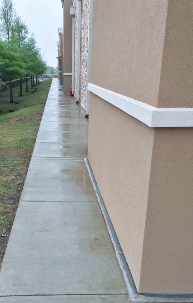Concrete sidewalk
