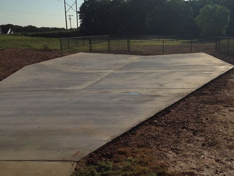 Concrete driveway extension