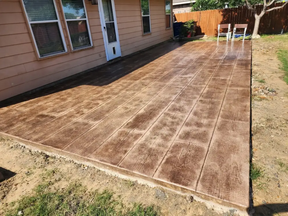 Completed patio project from A and A Fence & Concrete