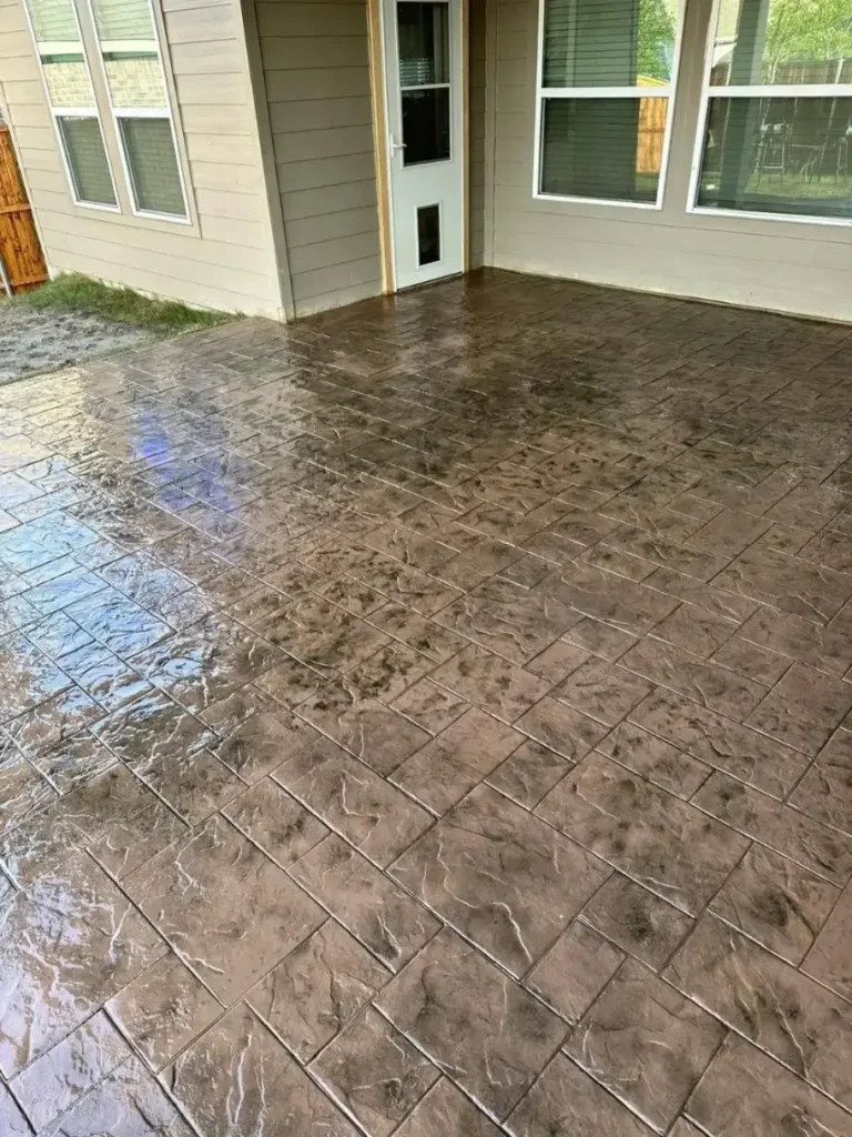 Completed patio project from A and A Fence & Concrete