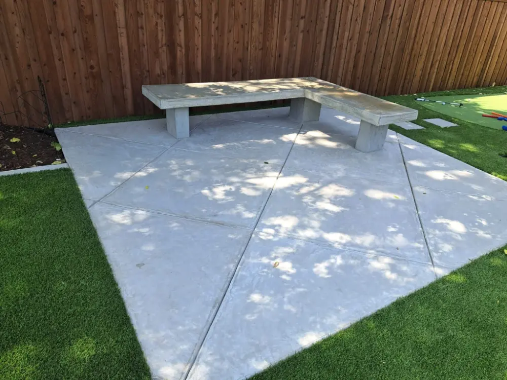 Completed patio project from A and A Fence & Concrete