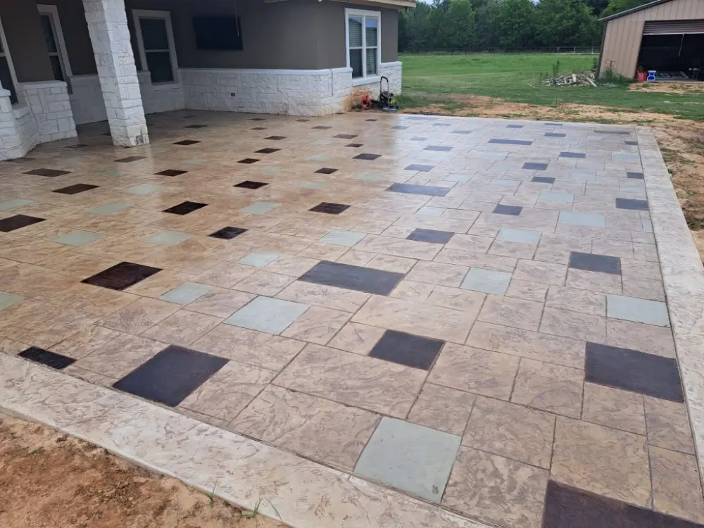 Completed patio project from A and A Fence & Concrete