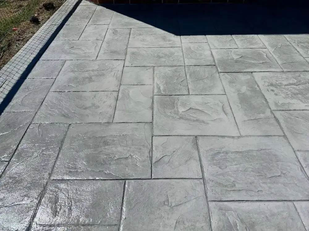 Completed patio project from A and A Fence & Concrete