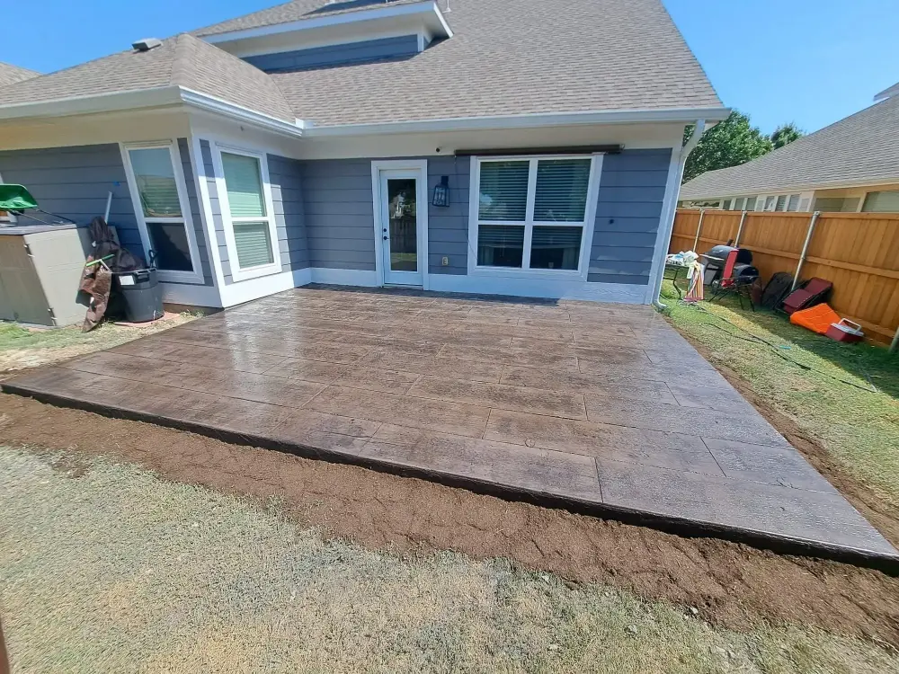 Completed patio project from A and A Fence & Concrete
