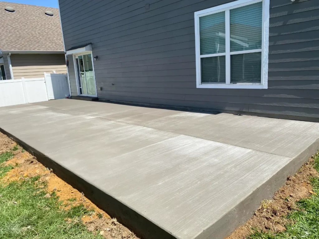 Completed residential concrete project from A and A Fence & Concrete