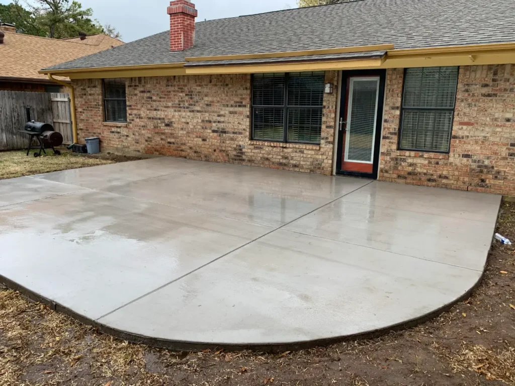 Completed residential concrete project from A and A Fence & Concrete