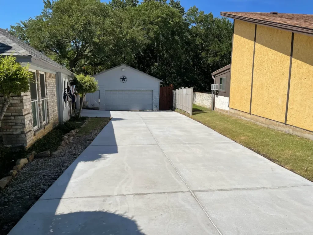 Completed residential concrete project from A and A Fence & Concrete