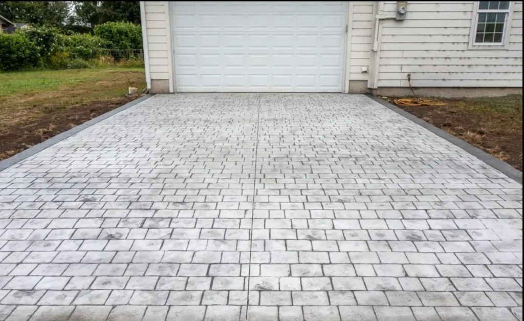 Completed residential driveway project