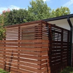 Custom horizontal cedar fence