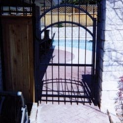 Pool security iron gate