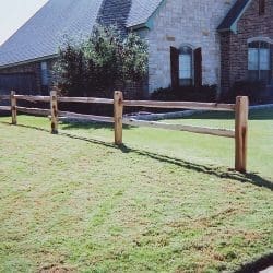 Two rail ranch style cedar fence natural finish